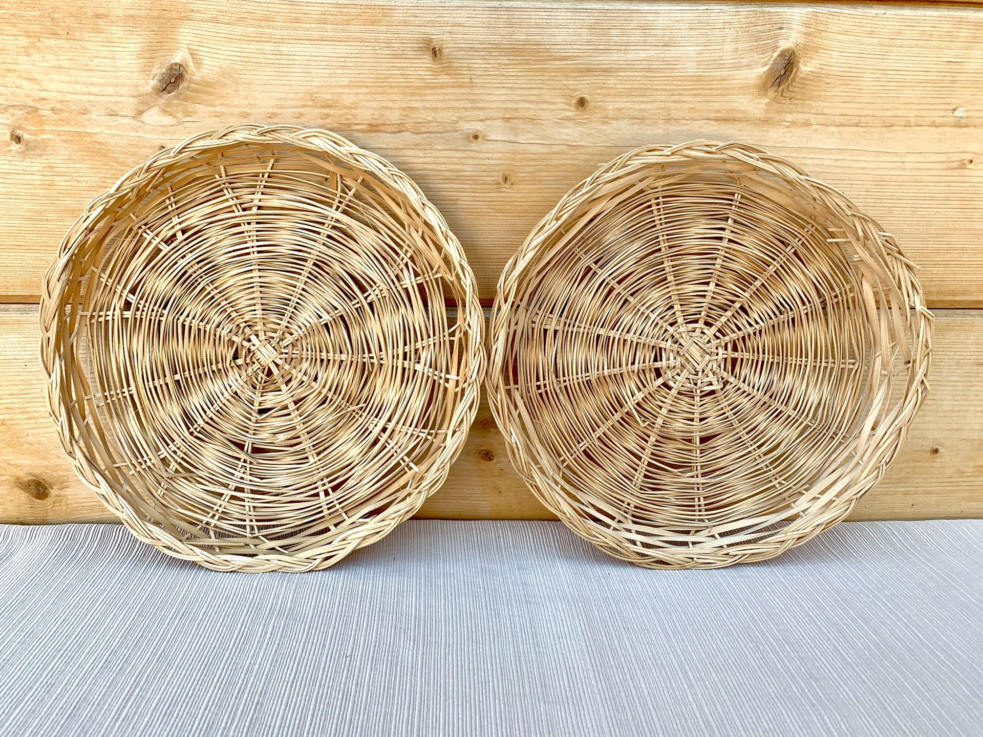 Boho Wicker Wall Baskets