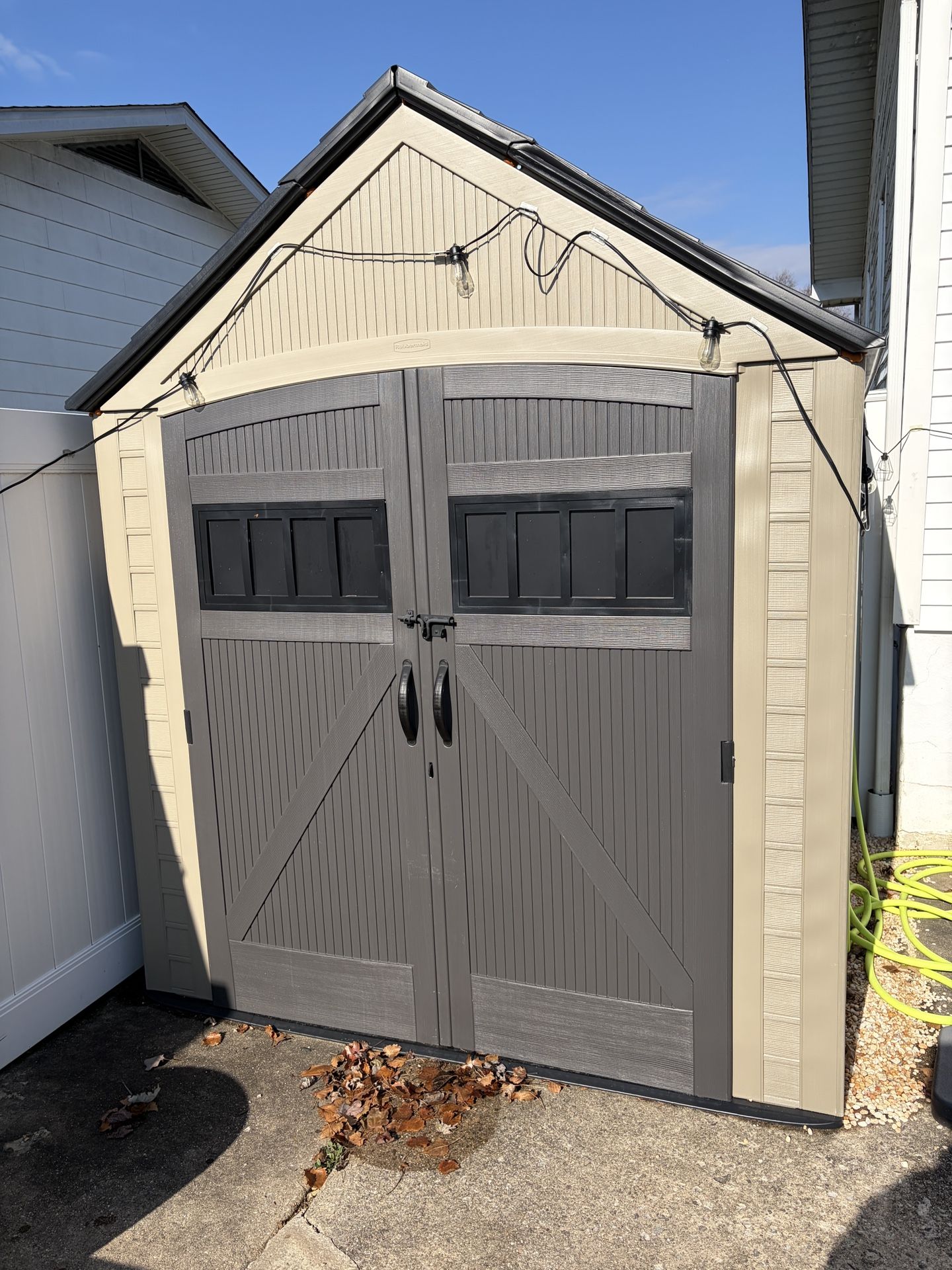 7ft X 7ft Roughneck Brown Gable Resin Storage Shed 