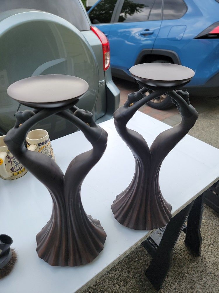 Ebony Treasures Candle Holders