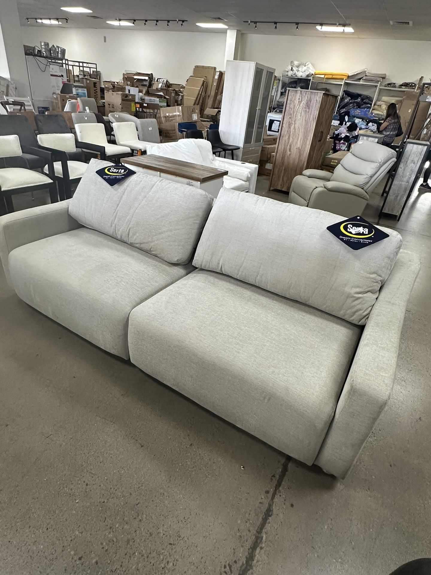 Serta GABI 90.2” Upholstered Queen size Convertible Sleeper Sofa