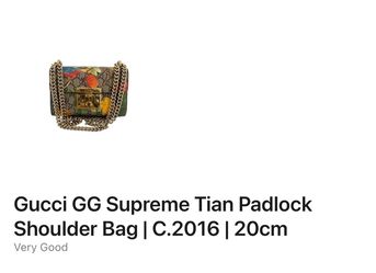Gucci GG Supreme Tian Padlock Shoulder Bag