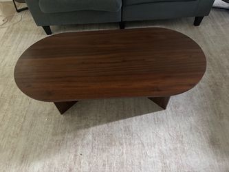 Living room wood coffee table.