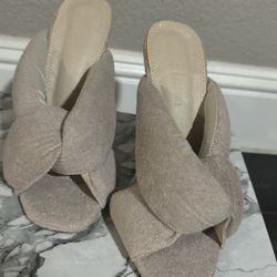 Brandnew Taupe Heels Retail Value $74.99 + Tax 