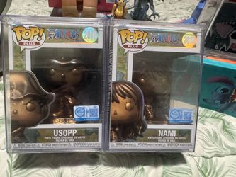 Bronze statue Funko Pop one piece Usopp and Nami