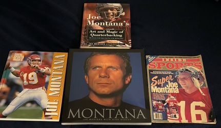 Joe Montana 49ers Vintage Book & Magazine Lot – 4 Pieces