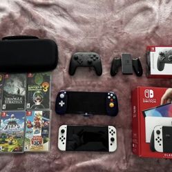 Like New Switch OLED Model-WITH Games, Pro Controller And More- 64GB - White