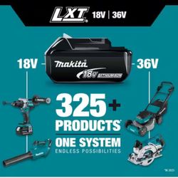 2 Battery And Charger W/ Makita Chain Saw 