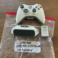Xbox 360 Controller With Keyboard And Recharge Battery 
