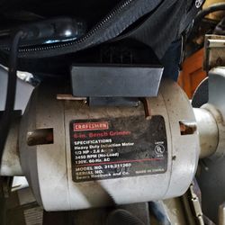 Craftsman 6 In Bench Grinder With Light 