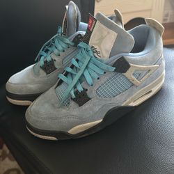 Jordan 4 University Blue **replaced Laces**  See Pictures
