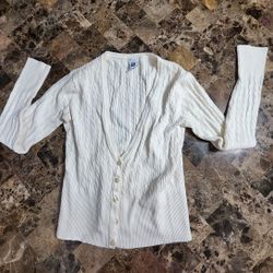 Gap White Sweater Sz S