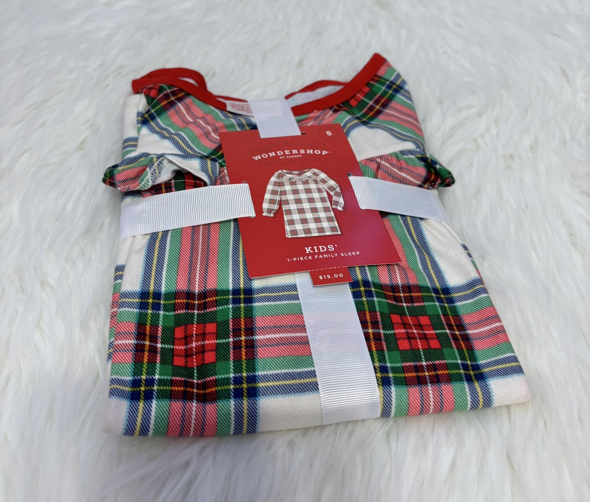 New! Wondershop Holiday Plaid Girls’ Nightgown *Size 5 