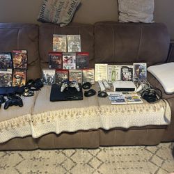 BUNDLE LISTING:  PS2, PS3, Wii game consoles w/ controllers, games and cables. (please read the complete listing) prices in listing!
