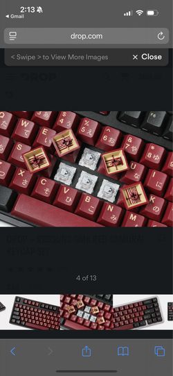 DROP + REDSUNS GMK RED SAMURAI KEYCAP SET