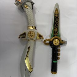 Vintage 1994 Power Rangers Saba Tiger Saber & Dragon Dagger Lot - Bandai