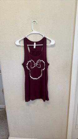 Bella Canvas Women’s Extra Large XL  Disney Minnie Mouse Racerback Tank Top Shirt