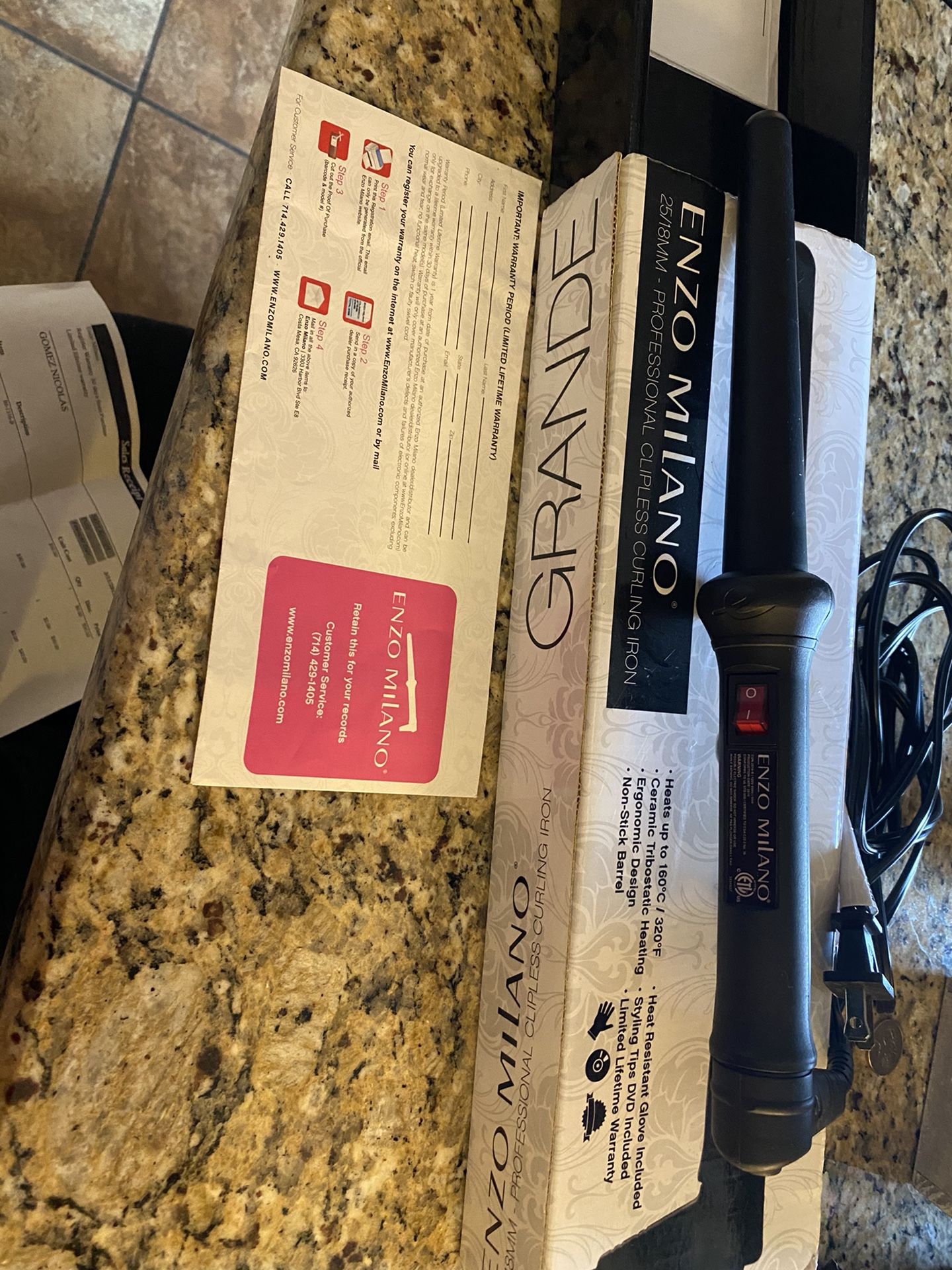 Enzo milano curling wand