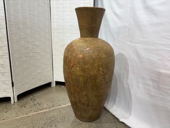 30 in. Tall Distressed Antique Style Ceramic Decorative Vase