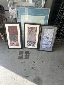 3 Framed Floral Prints