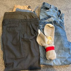 x6 Mens 34x30 Pants Wool Socks Straight Fit