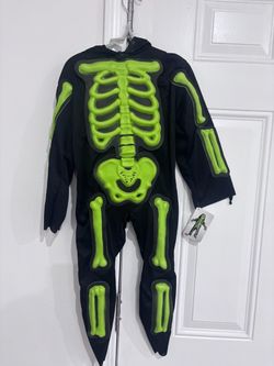 Kids Skeleton Halloween Costume Jumpsuit 4T