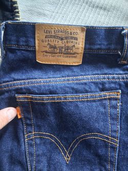Levi Strauss & Co. Dark Wash Denim Jeans orange tab