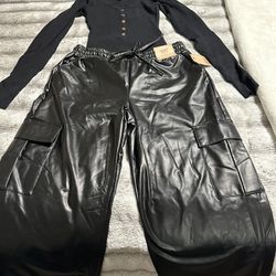 Cargo Pants And Bodysuit Large ,new 