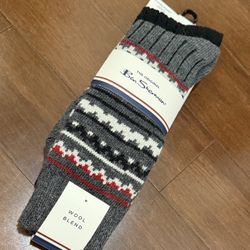 Ben Sherman Black and Gray Wool Blend Socks