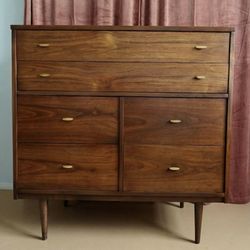 Restored Dixie 6 Drawer Lowboy Mid Century Modern