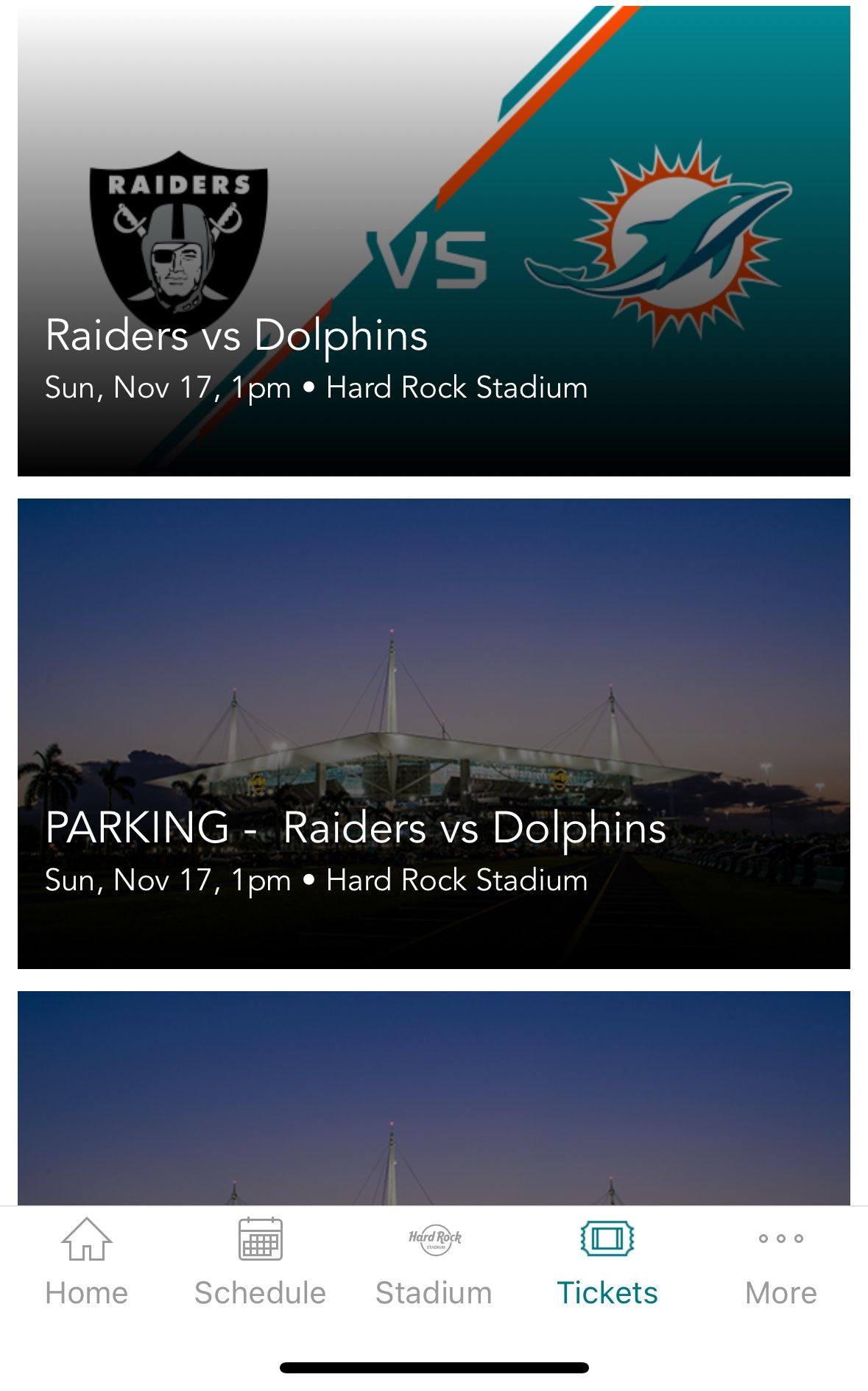 Dolphins 11/17 Parking 