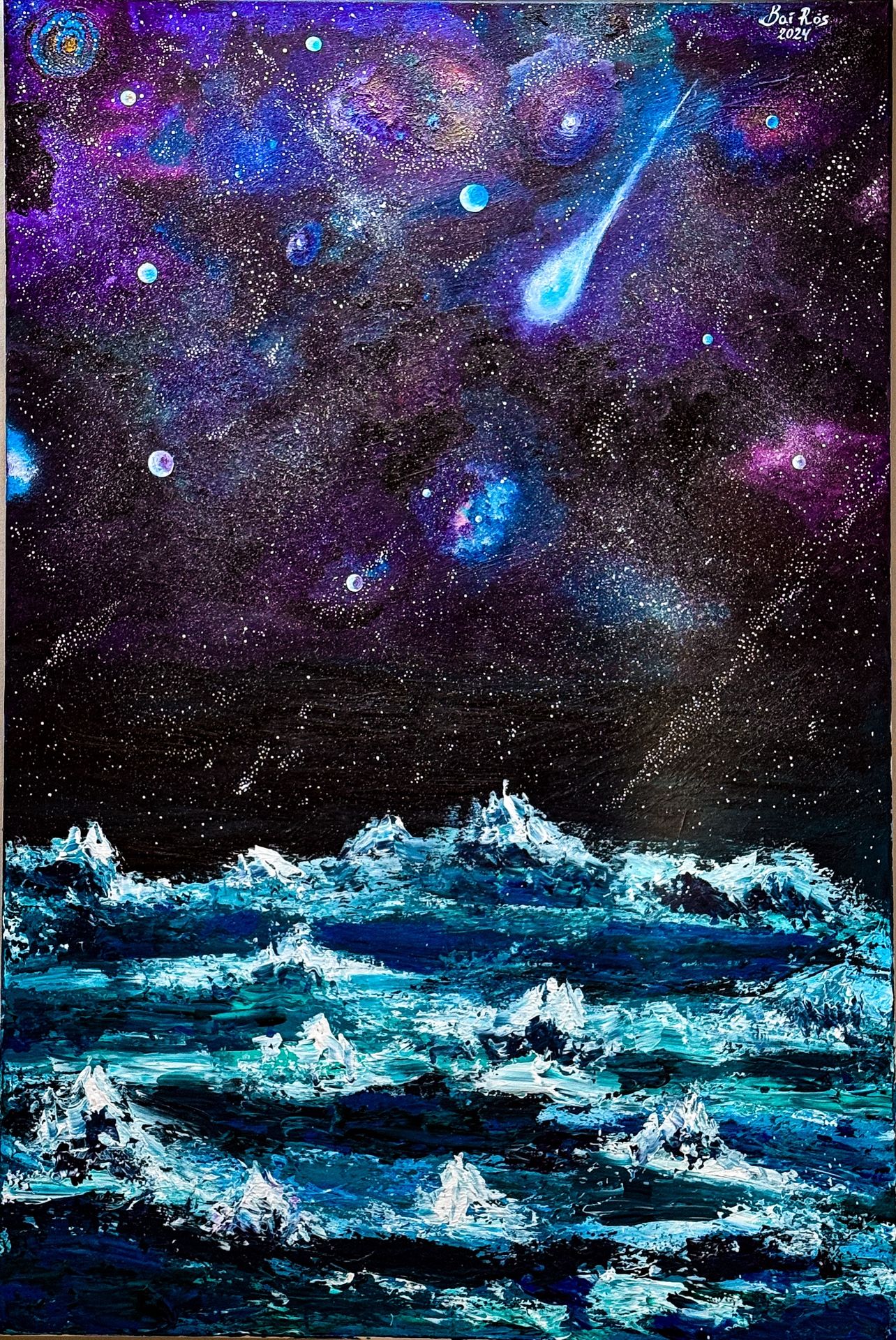 At the Threshold of Infinity – Large Original Acrylic Painting (40x60in)