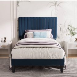 Dunphy TWIN SIZE Upholstered Platform Bed - brand new