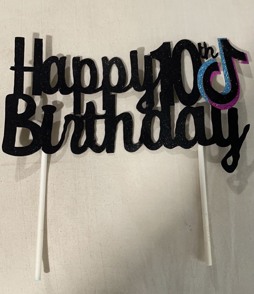 Birthday Cake Topper 10th Tik Tok