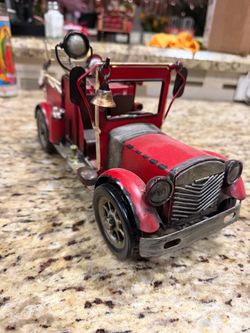 Vintage Metal Fire Truck  Model