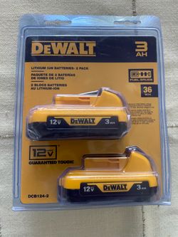 Dewalt 12volt 2pack batteries of 3.0AH