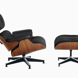 Eames Lounge Chair And Ottoman  replica Black Light Brown