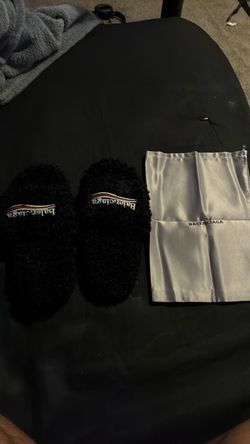 Balenciaga Furry Slippers with Dust Bags