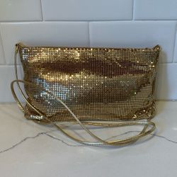 Vintage Whiting And Davis Gold Mesh Purse Shoulder Bag