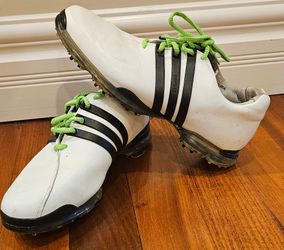 Adidas ClimaProof Men’s Golf Shoes – Size 8 – White/Black