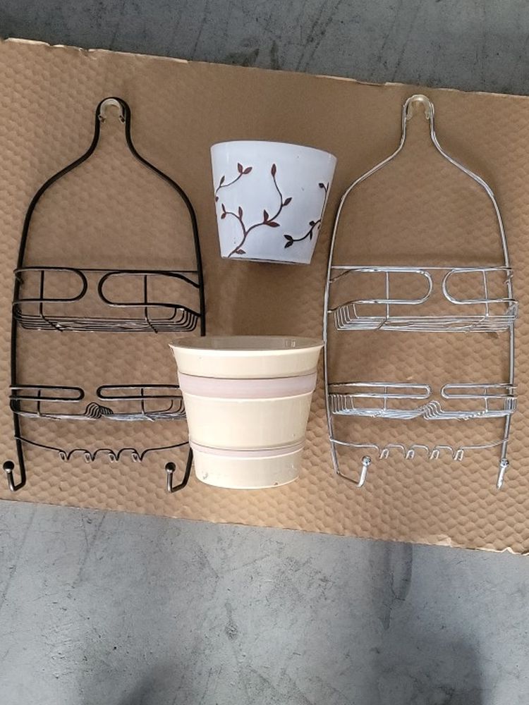 Shower Caddy & Flower Pots