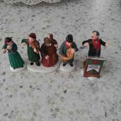 Hand painted porcelain figurines.  The Chamber Orchestra.  Heritage Village collection Department 56.