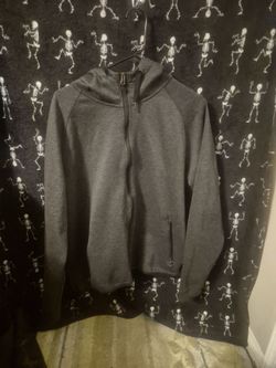Gray Full-Zip Hoodie Sweatshirt