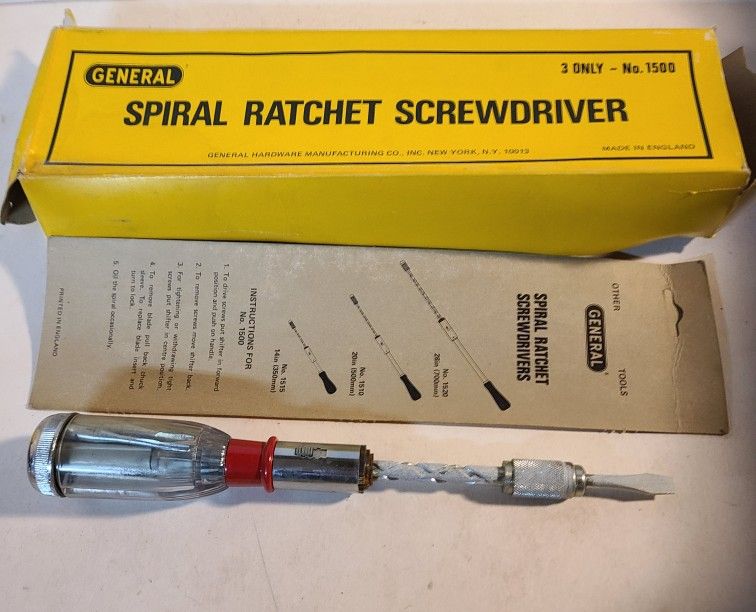 New Spiral Rachet Screwdriver