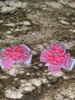 2 pink bows, for 2 pigtails !