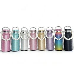 Multi-Color Stainless Steel Tumbler with Rhinestones