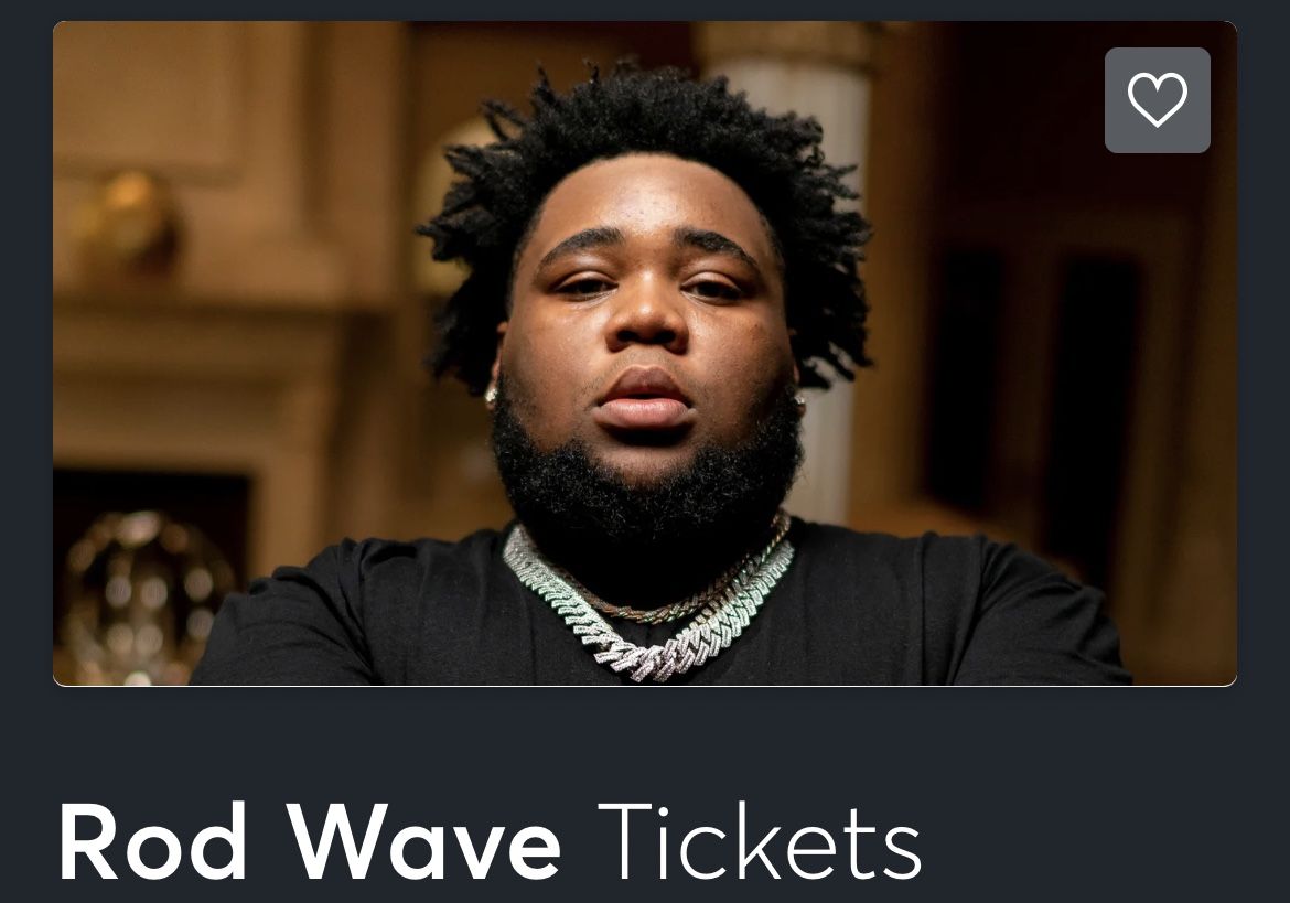 ROD WAVE TICKETS AVAILABLE!!