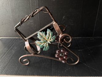 Metal Wine Bottle Carrier Grapes, Vine Design , Portabotellas Vino Metal Uvas kitchen home decor, caddy