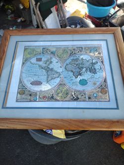 Cuadro del mapa nuevo y preciso del mundo