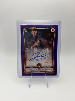 Topps 2026 Bowman Jacob Misiorowski Purple Refractor Rookie Auto /250