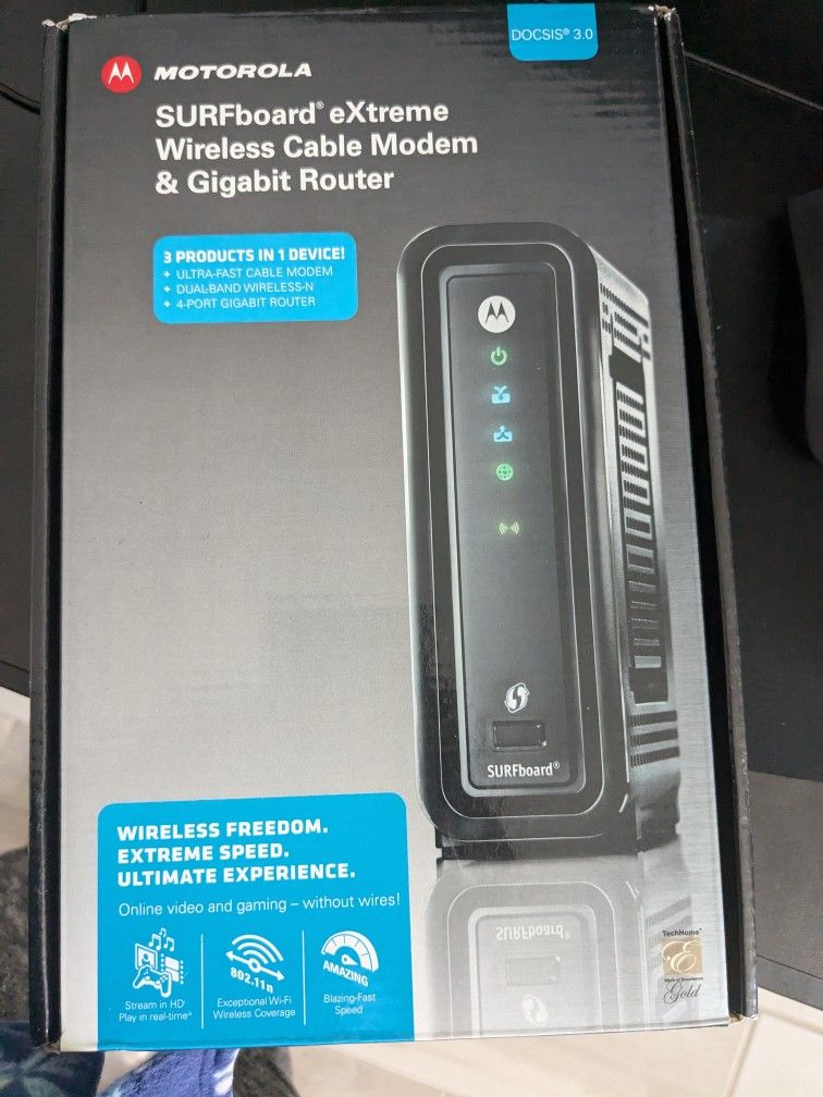 Motorola SBG6580 Surfboard Extreme 3.0 Wireless Cable Modem Gateway - Latest Version (Renewed)